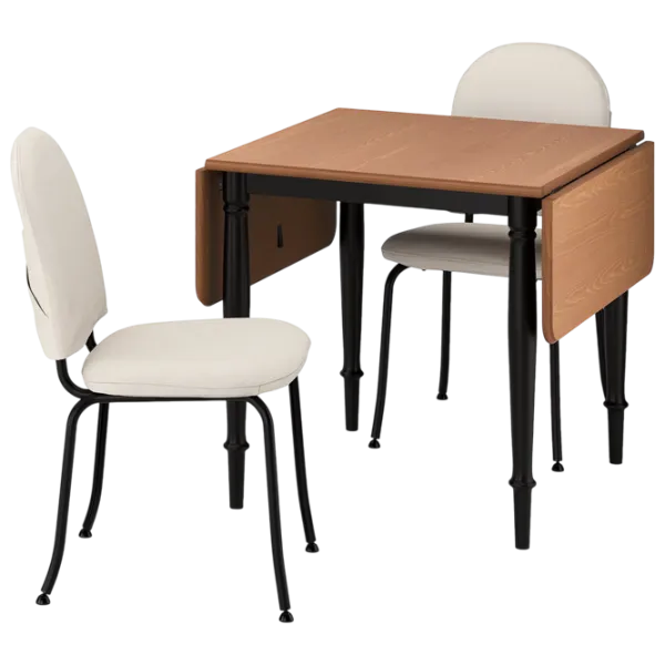 Обеденные стол со стульями Ikea Danderyd/Ebbalycke/Idekulla Квадратная / ДСП / Шпон сосны photo 1