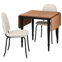 Обеденные стол со стульями Ikea Danderyd/Ebbalycke/Idekulla Квадратная / ДСП / Шпон сосны