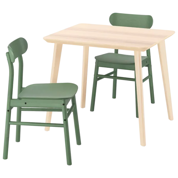 Set masă și scaune Ikea Lisabo/Ronninge Pătrată / PAL / Ash Veneer photo 1