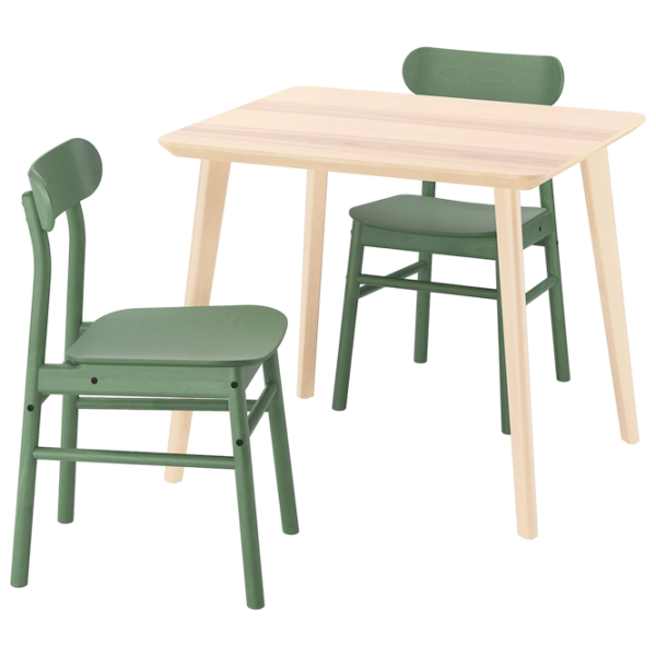 Set masă și scaune Ikea Lisabo/Ronninge Pătrată / PAL / Ash Veneer photo 1