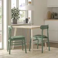 Обеденные стол со стульями Ikea Lisabo/Ronninge Квадратная / ДСП / Ясеневый Шпон photo 4