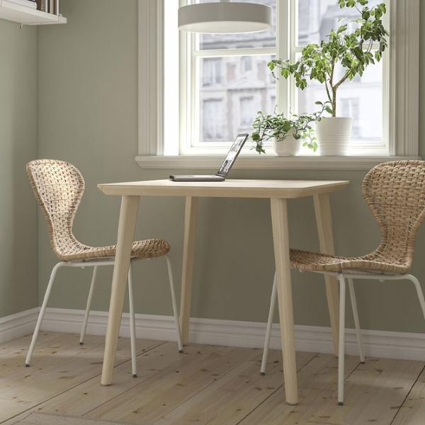 Set masă și scaune Ikea Lisabo/Alvsta Pătrată / PAL / Ash Veneer photo 6