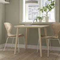 Обеденные стол со стульями Ikea Lisabo/Alvsta Квадратная / ДСП / Ясеневый Шпон photo 6