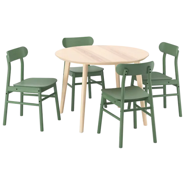 Set masă și scaune Ikea Lisabo/Ronninge Pătrată / PAL / Ash Veneer photo 1