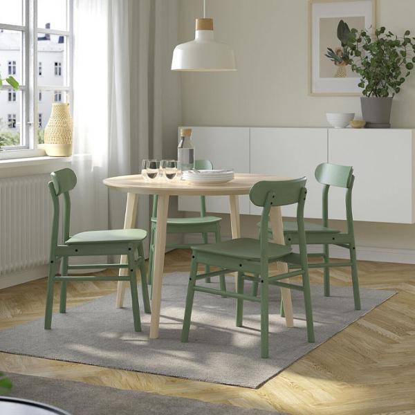 Set masă și scaune Ikea Lisabo/Ronninge Pătrată / PAL / Ash Veneer photo 5