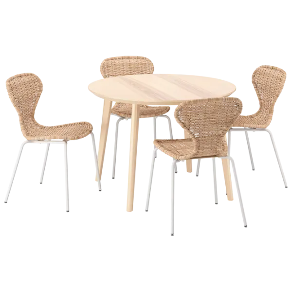 Set masă și scaune Ikea Lisabo/Alvsta Pătrată / PAL / Ash Veneer photo 1