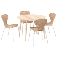 Set masă și scaune Ikea Lisabo/Alvsta Pătrată / PAL / Ash Veneer