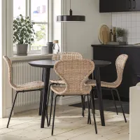 Set masă și scaune Ikea Lisabo/Alvsta Pătrată / PAL / Black photo 7