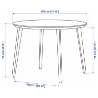 Set masă și scaune Ikea Lisabo/Alvsta Pătrată / PAL / Black photo 9
