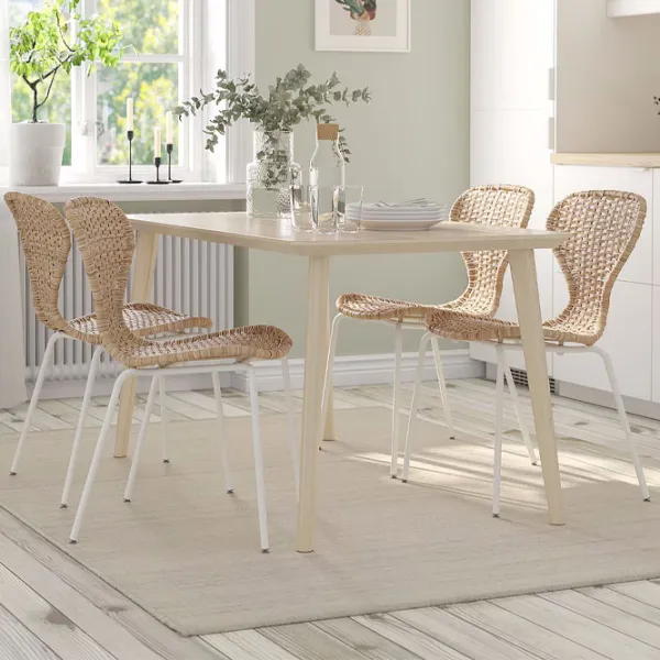 Set masă și scaune Ikea Lisabo/Alvsta Dreptunghiulară / PAL / Ash Veneer photo 6