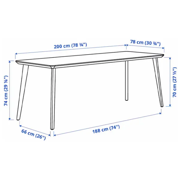 Set masă și scaune Ikea Lisabo/Alvsta Dreptunghiulară / PAL / Ash Veneer photo 9