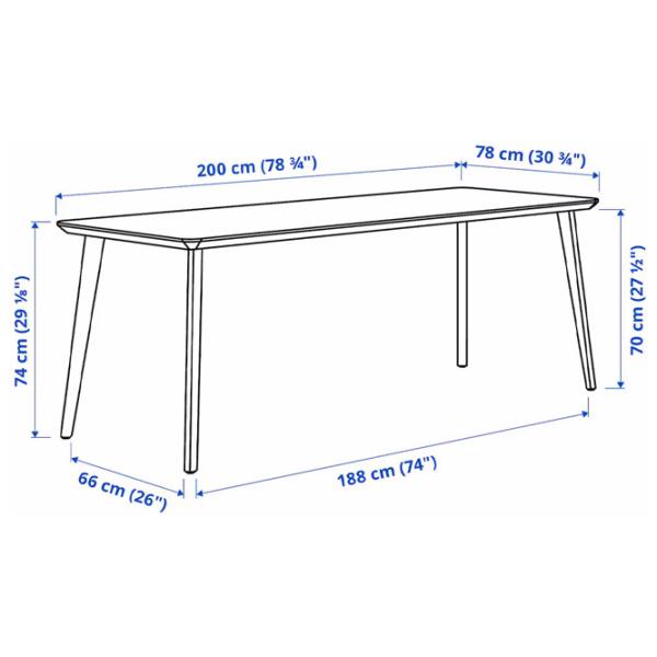 Set masă și scaune Ikea Lisabo/Alvsta Dreptunghiulară / PAL / Ash Veneer photo 9
