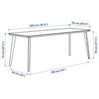 Set masă și scaune Ikea Lisabo/Alvsta Dreptunghiulară / PAL / Ash Veneer photo 9