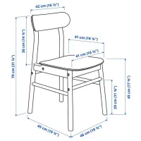 Set masă și scaune Ikea Lisabo/Ronninge Dreptunghiulară / PAL / Ash Veneer photo 7