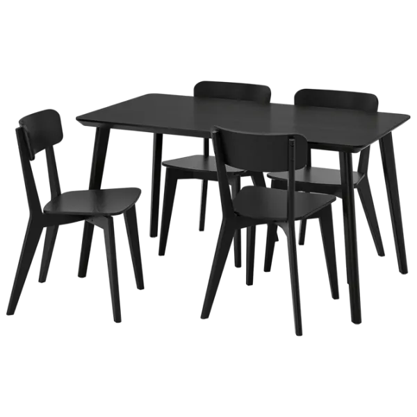 Обеденные стол со стульями Ikea Lisabo Круглая / МДФ / Черный photo 1 Обеденные стол со стульями Ikea Lisabo Круглая / МДФ / Черный photo 1