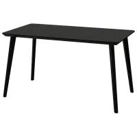 Set masă și scaune Ikea Lisabo Rotundă / MDF / Black photo 2
