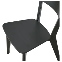 Set masă și scaune Ikea Lisabo Rotundă / MDF / Black photo 4