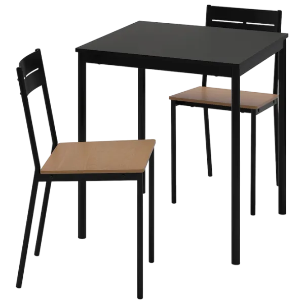 Обеденные стол со стульями Ikea Sandsberg Квадратная / ДСП / Черный photo 1 Обеденные стол со стульями Ikea Sandsberg Квадратная / ДСП / Черный photo 1