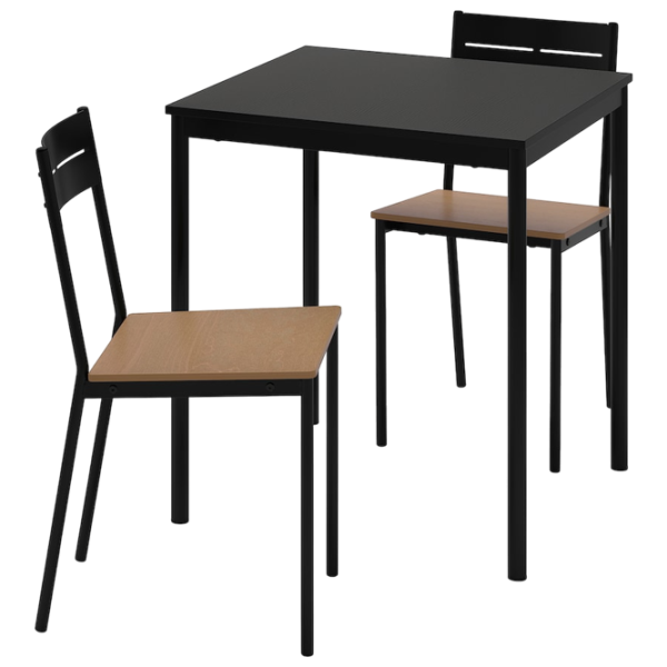 Обеденные стол со стульями Ikea Sandsberg Квадратная / ДСП / Черный photo 1 Обеденные стол со стульями Ikea Sandsberg Квадратная / ДСП / Черный photo 1