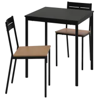 Set masă și scaune Ikea Sandsberg Pătrată / PAL / Black