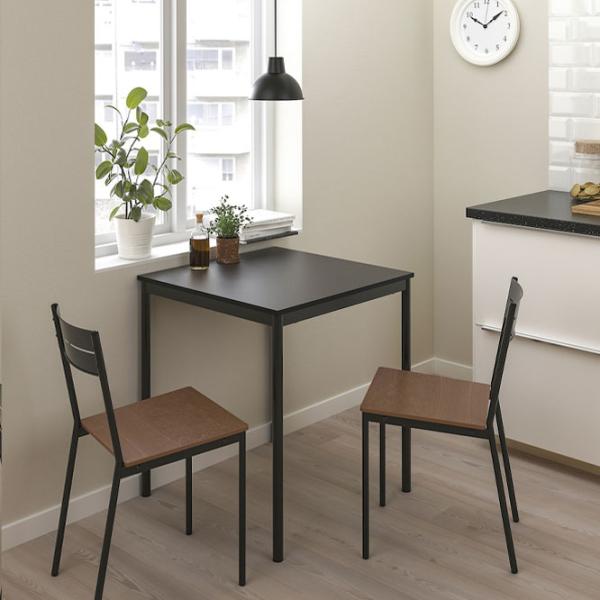 Обеденные стол со стульями Ikea Sandsberg Квадратная / ДСП / Черный photo 5 Обеденные стол со стульями Ikea Sandsberg Квадратная / ДСП / Черный photo 5