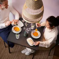 Обеденные стол со стульями Ikea Sandsberg Квадратная / ДСП / Черный photo 7