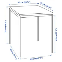 Обеденные стол со стульями Ikea Sandsberg Квадратная / ДСП / Черный photo 11