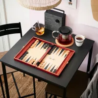 Set masă și scaune Ikea Sandsberg Pătrată / PAL / Black photo 8