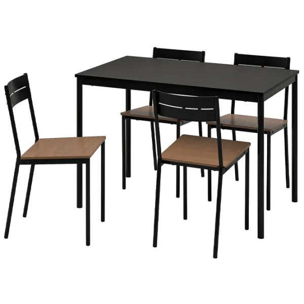 Set masă și scaune Ikea Sandsberg Pătrată / PAL / Black photo 1 Set masă și scaune Ikea Sandsberg Pătrată / PAL / Black photo 1