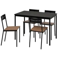 Set masă și scaune Ikea Sandsberg Pătrată / PAL / Black