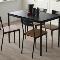 Set masă și scaune Ikea Sandsberg Pătrată / PAL / Black photo 5