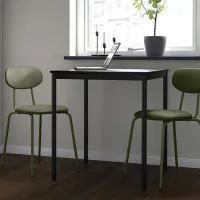 Set masă și scaune Ikea Sandsberg/Ostano/Remmarn Dreptunghiulară / PAL / Black photo 7