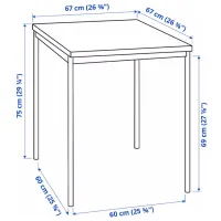 Set masă și scaune Ikea Sandsberg/Ostano/Remmarn Dreptunghiulară / PAL / Black photo 9