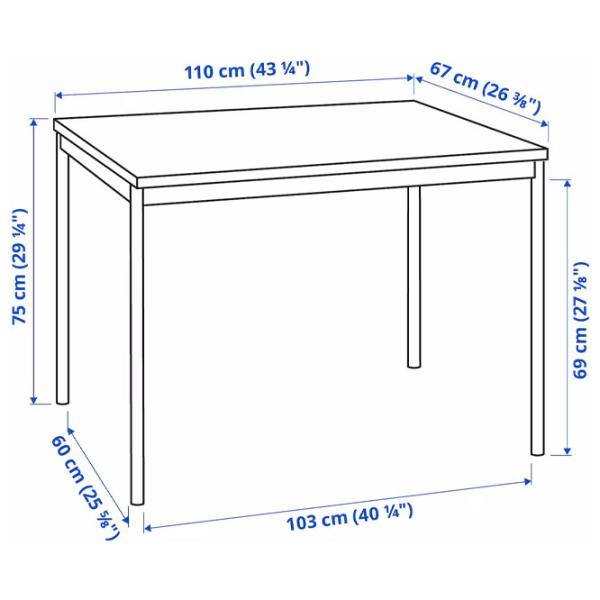 Set masă și scaune Ikea Sandsberg/Ostano/Remmarn Dreptunghiulară / PAL / Black photo 9
