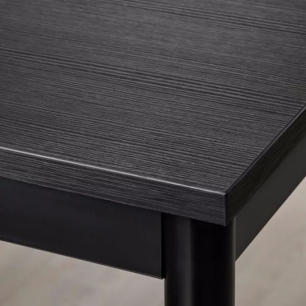 Set masă și scaune Ikea Sandsberg/Ostano/Remmarn Dreptunghiulară / PAL / Black photo 4
