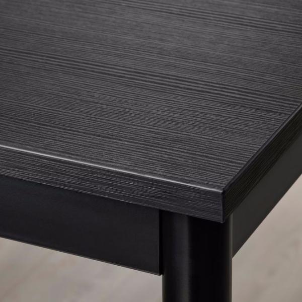 Set masă și scaune Ikea Sandsberg/Ostano/Remmarn Dreptunghiulară / PAL / Black photo 4
