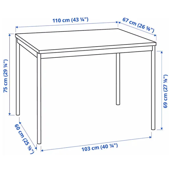 Set masă și scaune Ikea Sandsberg/Ostano/Remmarn Dreptunghiulară / PAL / Black photo 7