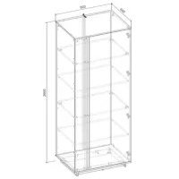 Dulap Magnus Concept 100 x 60 x 200 / PAL / Nimfea alb - Craft gri photo 2