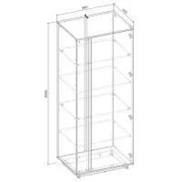 Dulap Magnus Concept 80 x 60 x 200 / DSP / Nimfea alb - Craft gri photo 2