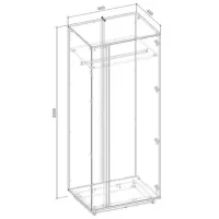 Dulap Magnus Concept 80 x 60 x 200 / DSP / Nimfea alb - Craft gri photo 2