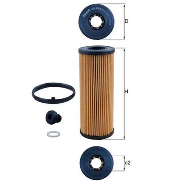 Масляный фильтр Mahle OX 1351D MHL-OX 1351D photo 5