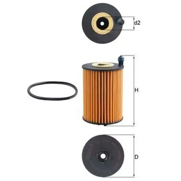 Масляный фильтр Mahle OX 1266D MHL-OX 1266D photo 4