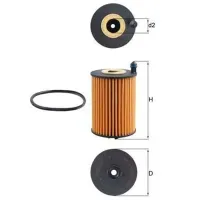 Filtru de ulei Mahle OX 1266D MHL-OX 1266D photo 4