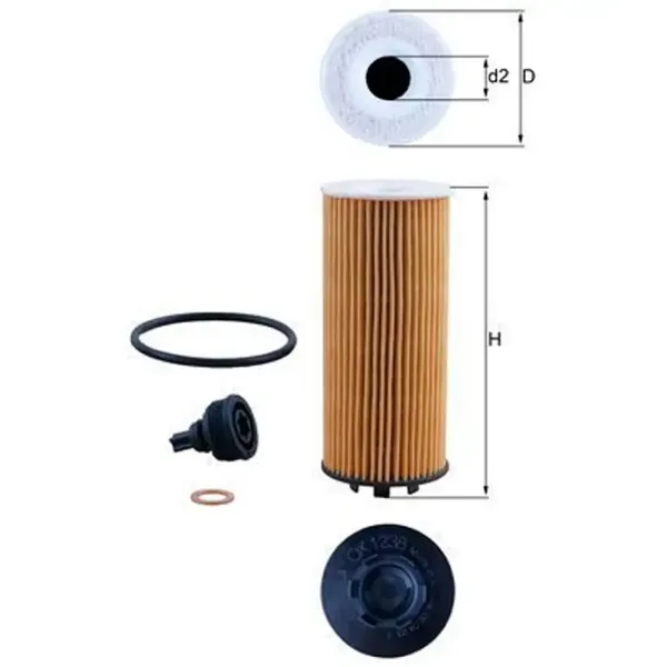 Масляный фильтр Mahle OX 1238D MHL-OX 1238D photo 5