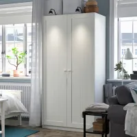 Шкаф Ikea Pax/Gullaberg 100 x 60см x 201.2 / ДСП / Белый photo 5