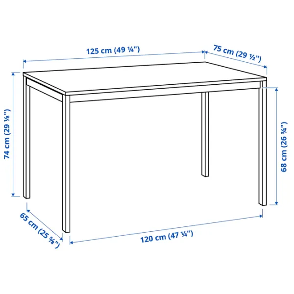 Обеденные стол со стульями Ikea Melltorp/Kattil/Knisa Прямоугольная / ДСП / Белый photo 7