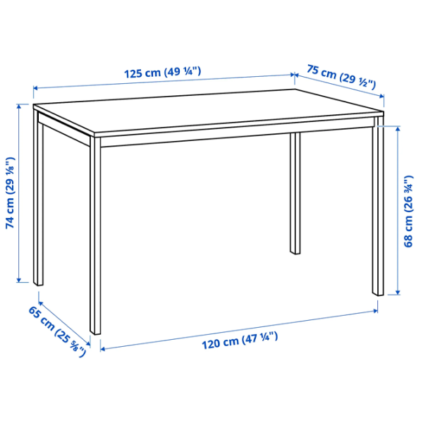 Обеденные стол со стульями Ikea Melltorp/Kattil/Knisa Прямоугольная / ДСП / Белый photo 7