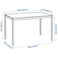 Set masă și scaune Ikea Melltorp/Kattil/Knisa Dreptunghiulară / PAL / White photo 7