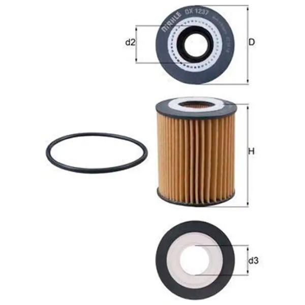 Масляный фильтр Mahle OX 1237D MHL-OX 1237D photo 5