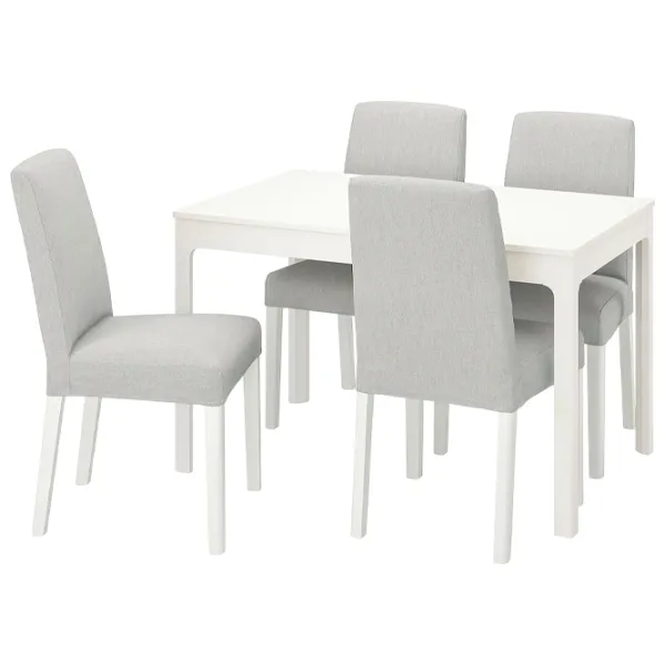 Обеденные стол со стульями Ikea Ekedalen/Bergmund/Orrsta Прямоугольная / ДСП / Белый photo 1